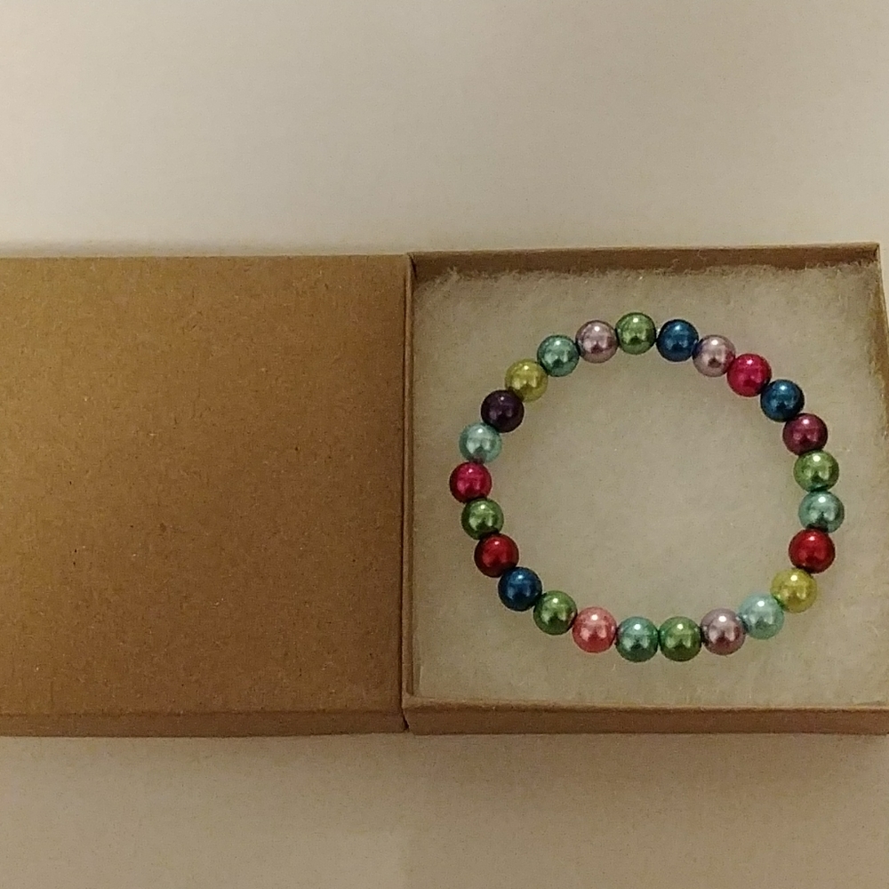 Multi Rainbow Pearl Bracelet - Picture 8 of 8